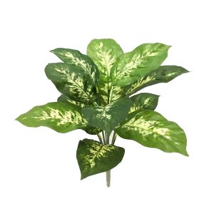 Dieffenbachia Bush Real Touch 40cm | Artificial Shrubs | Fake Dracaena plant | Fake plants | Artificial Plant | Variegated Plant | planters | Office Plants