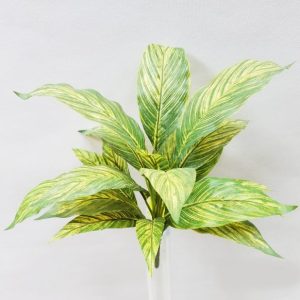 Musa Leaf Bush 30cm | Artificial Shrubs | Fake Dracaena plant | Fake plants | Artificial Plant | Variegated Plant | planters | Office Plants