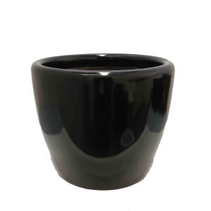 fiberglass pot | black pot | lightweight decorative pot | fiberglass black pot