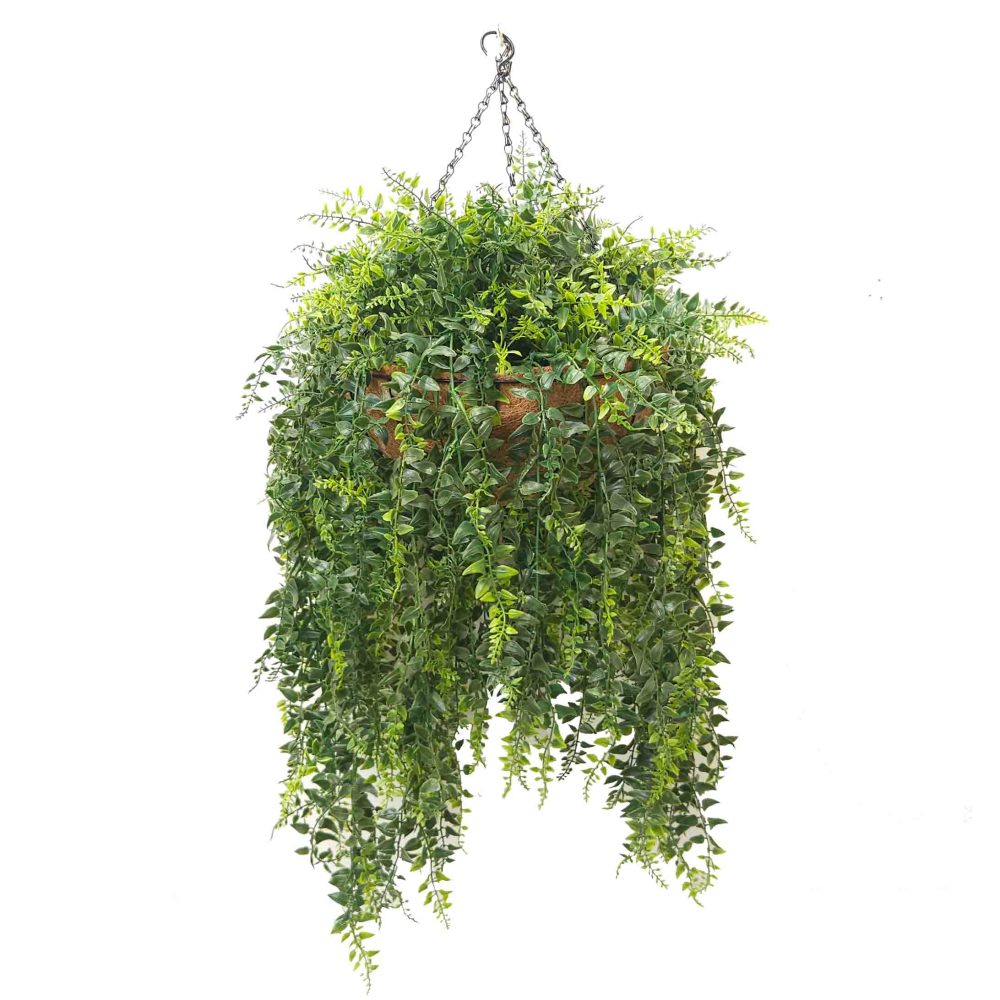 maiden hair vine | fake hanging fern | artificial hanging fern | maiden hair fern basket | baker fern | barker fern basket | artificial baker fern basket